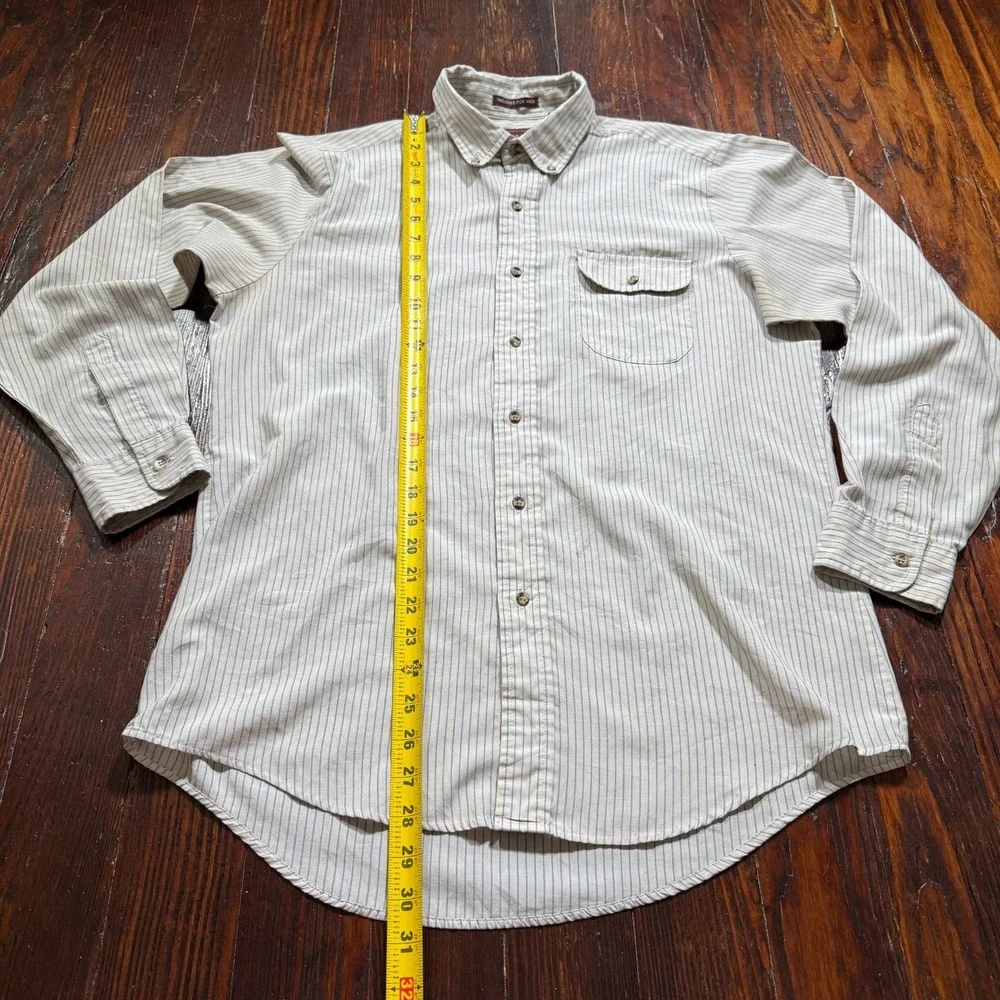 Vintage Levis Shirt Mens Large‎ Striped Button Paper Thin Taiwan ROC 80s